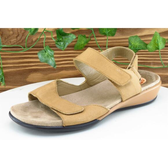 Easy Spirit Sz 5.5 M Brown Ankle Strap‎ Leather Women Sandals - Picture 1 of 7